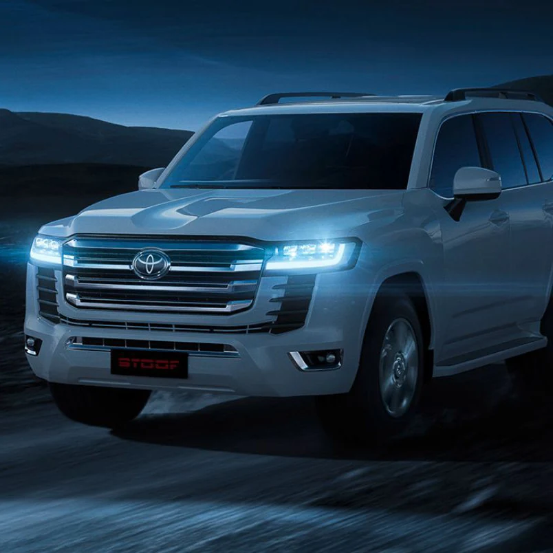 Luxury 4x4 vehicle at night